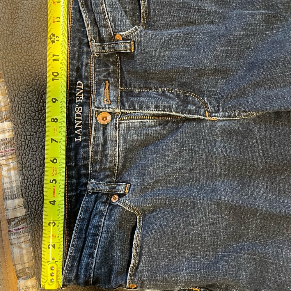 Lands End boot cut blue jeans